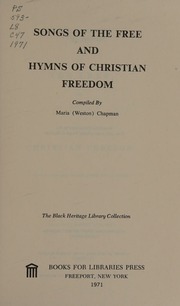 Cover of edition songsoffreehymns0000chap