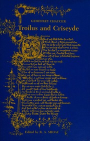 Cover of edition troiluscriseyde0000chau