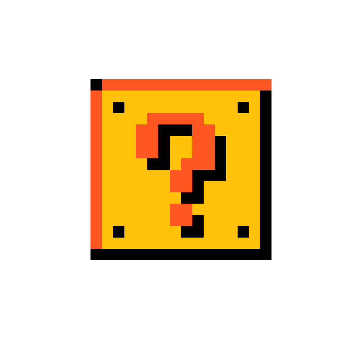 Pixilart - Pixel Mario Question Mark Block by Lord-Vortech