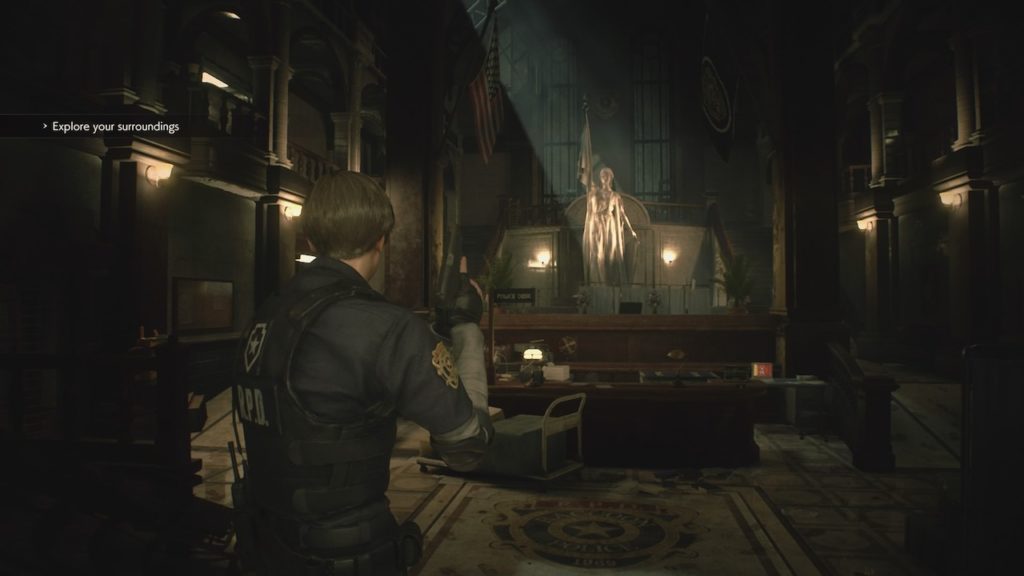 resident evil 2 main hall