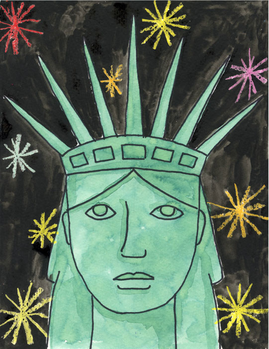 Statue of Liberty drawing easy