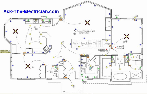 basic house electrical wiring diagram  | 600 x 387