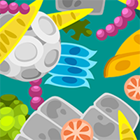 Microorganisms cartoon illustration