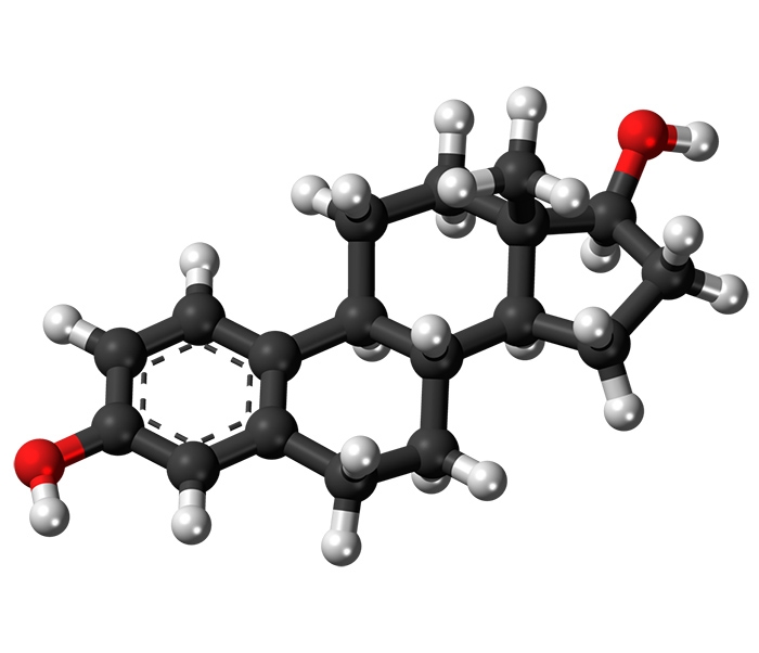 The molecular ball structure of estradiol, an estrogen important to female reproduction