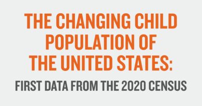 Title text of the report, which states: "The Changing Child Population of the United States"