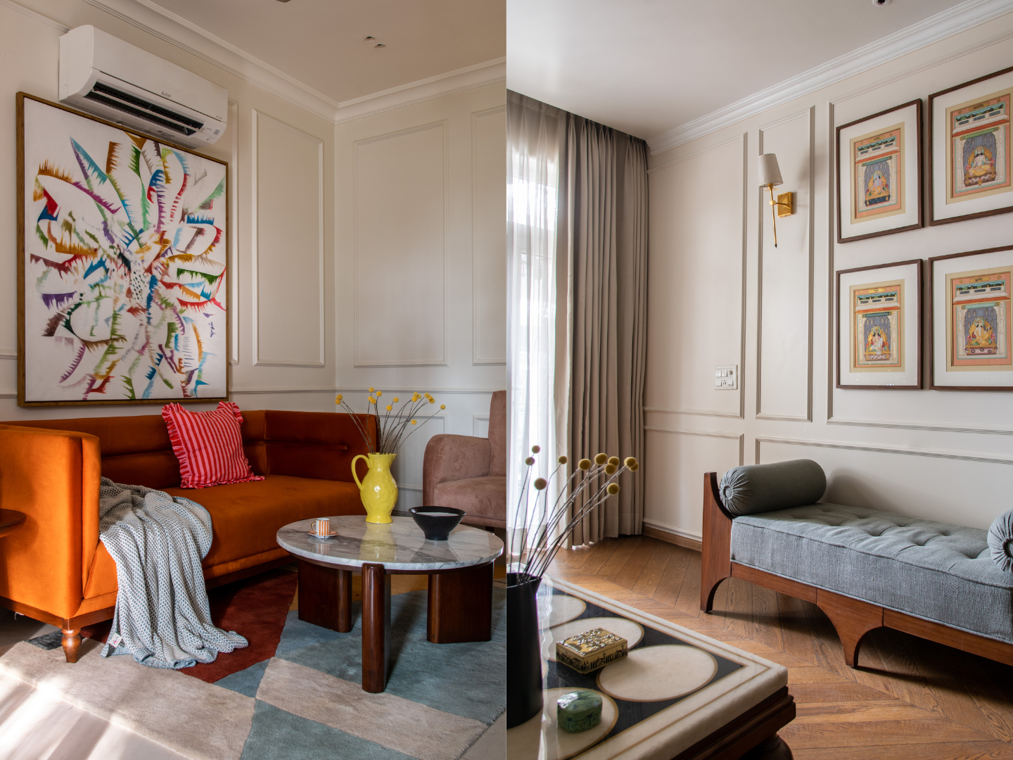 This 1,100-square-foot Delhi home draws inspiration from European interior design