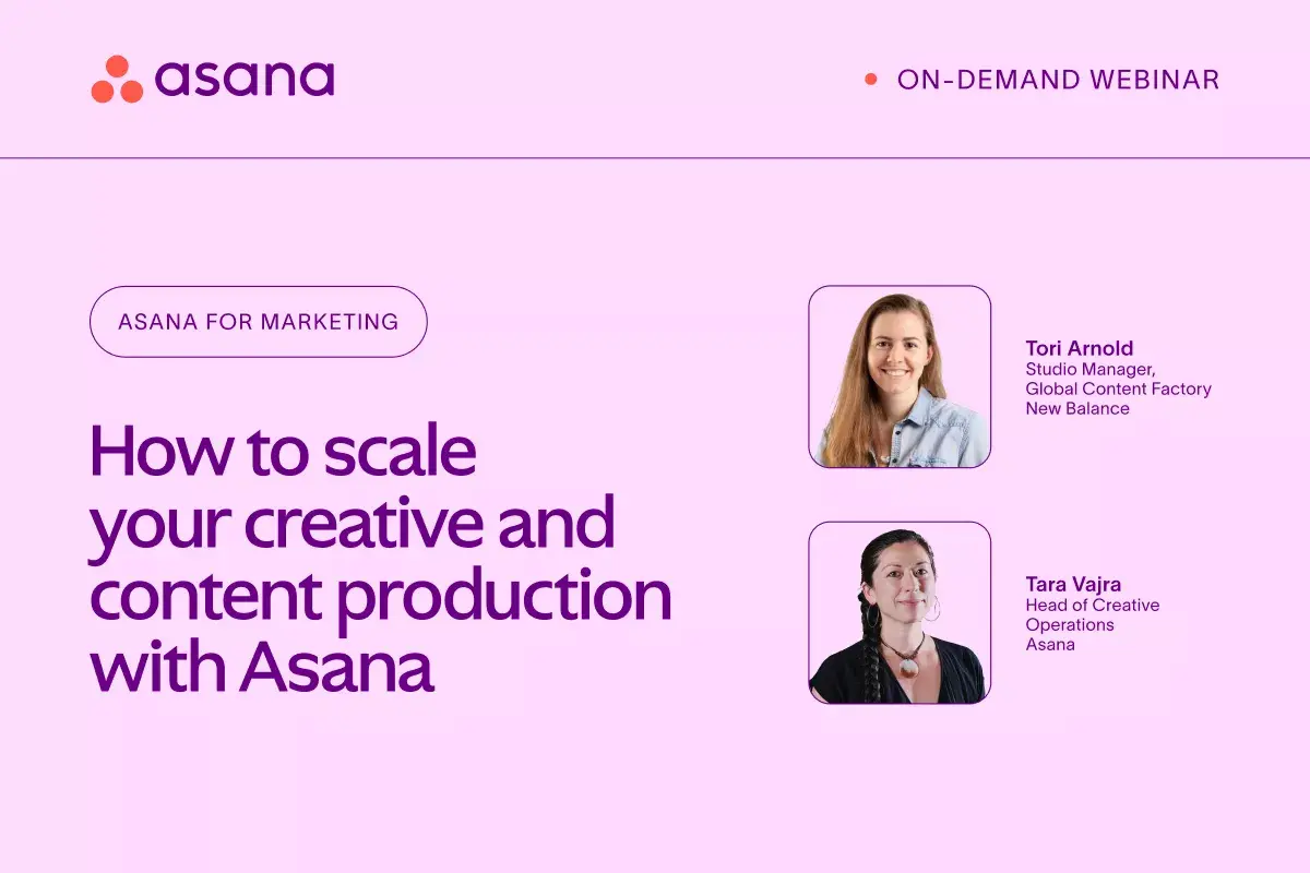 Creative and content production in Asana