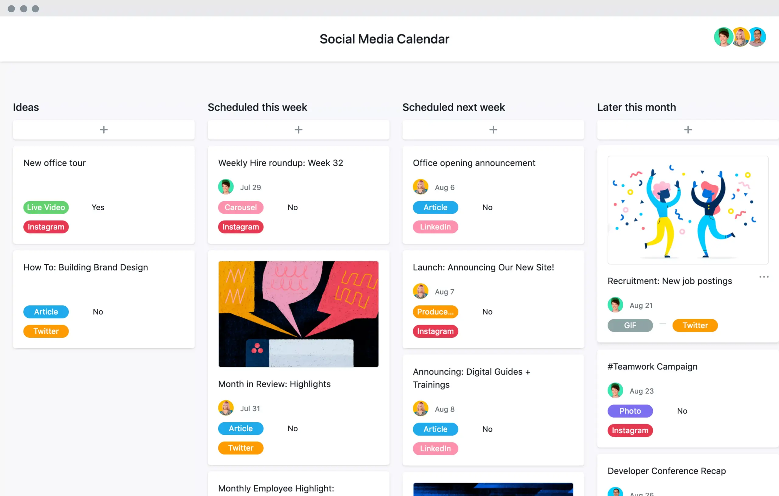 [Modèles] Calendrier de contenu de réseaux sociaux (image)