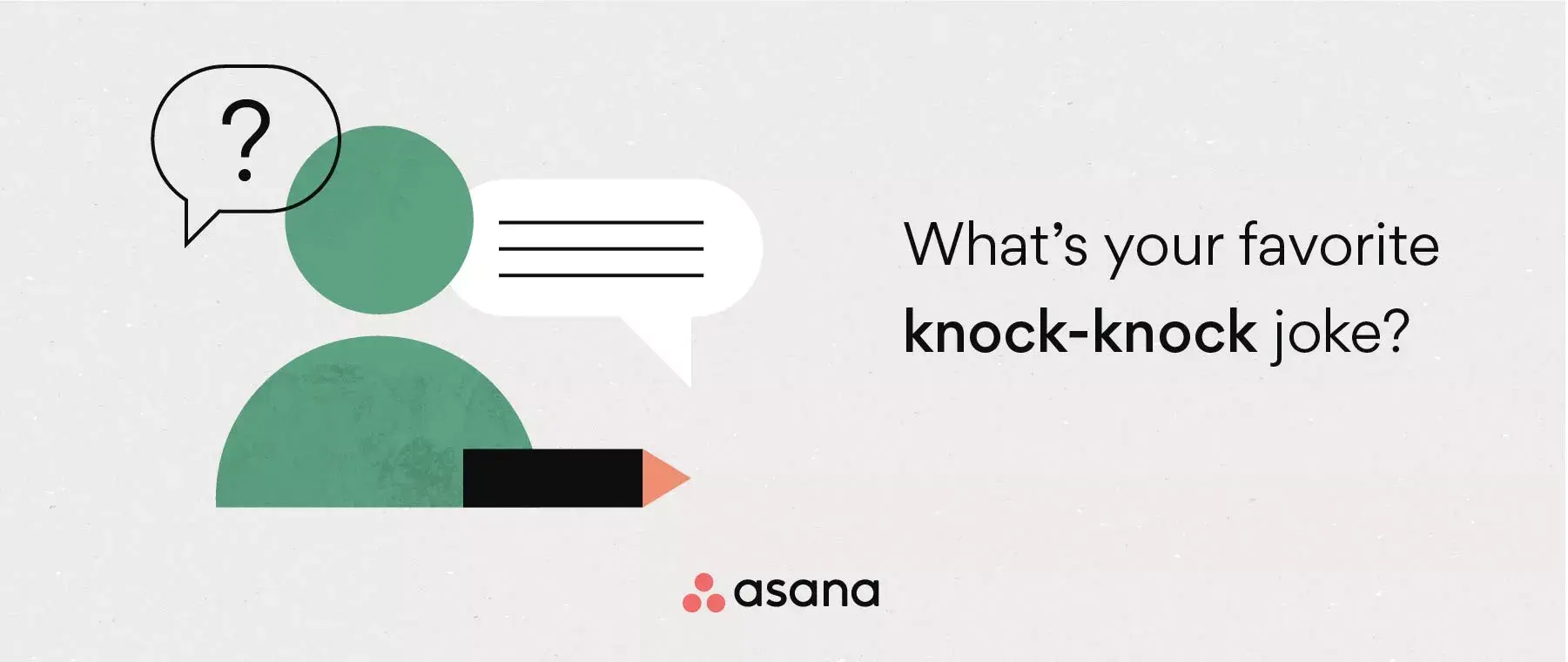 [inline illustration] Icebreaker question on knock-knock jokes (example)