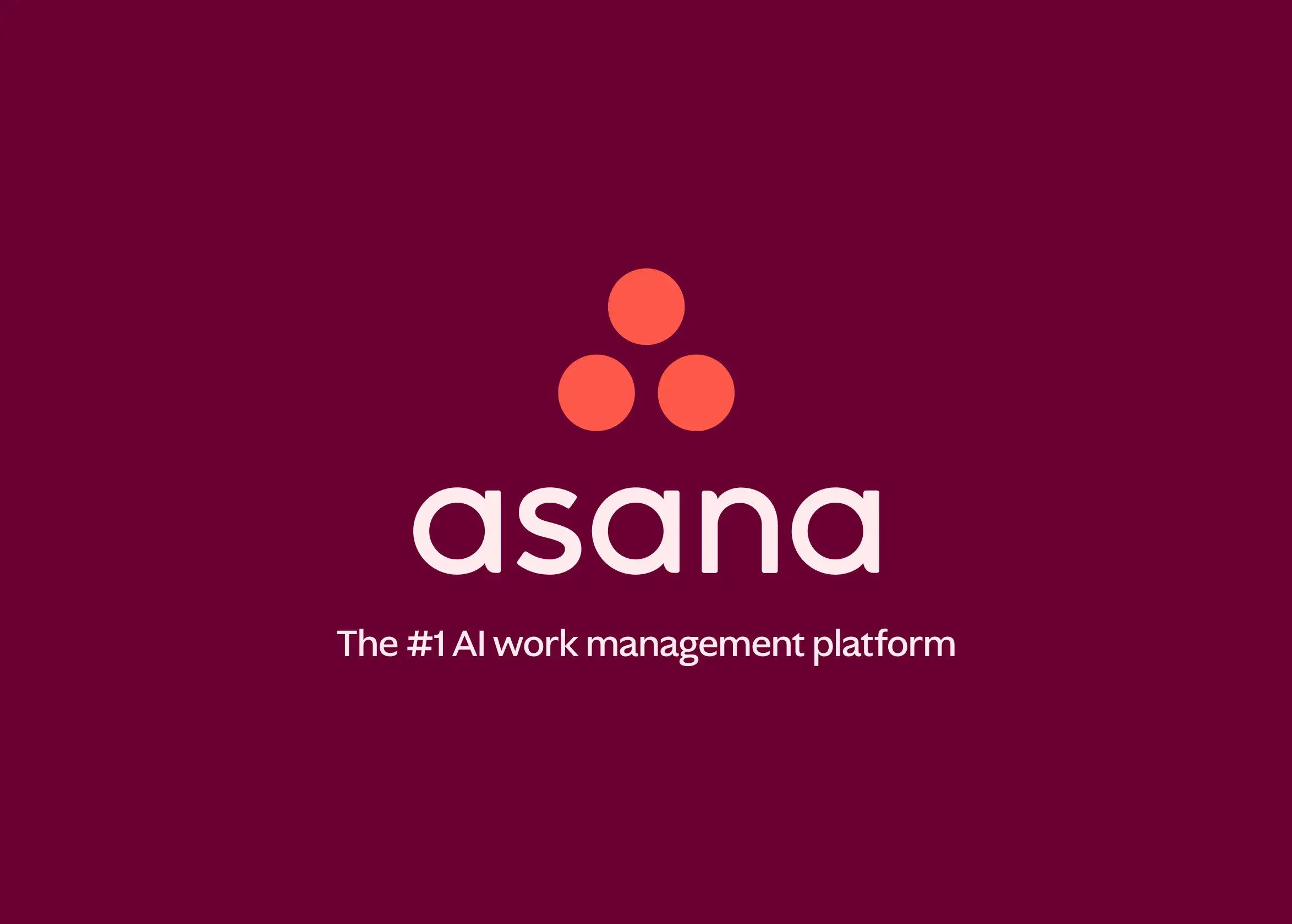 Asana logo - category claim version on dark background