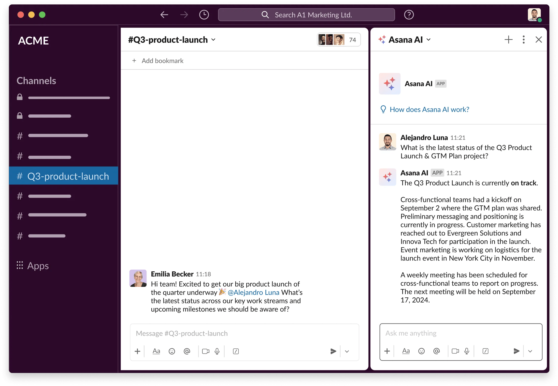 Surface insights and recommendations with AI