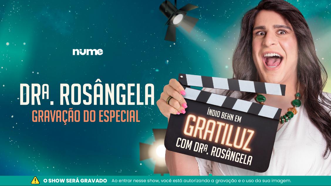 Banner Índio Behn em Porto Alegre/RS  Dra. Rosângela em Gravação do Especial “Gratiluz”