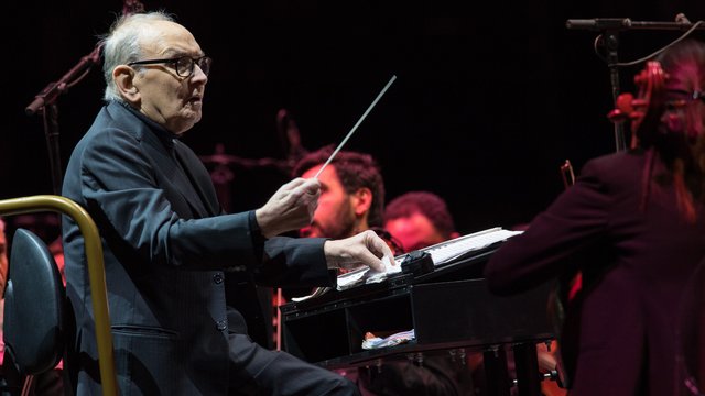 Ennio Morricone performs at Mediolanum Forum on st