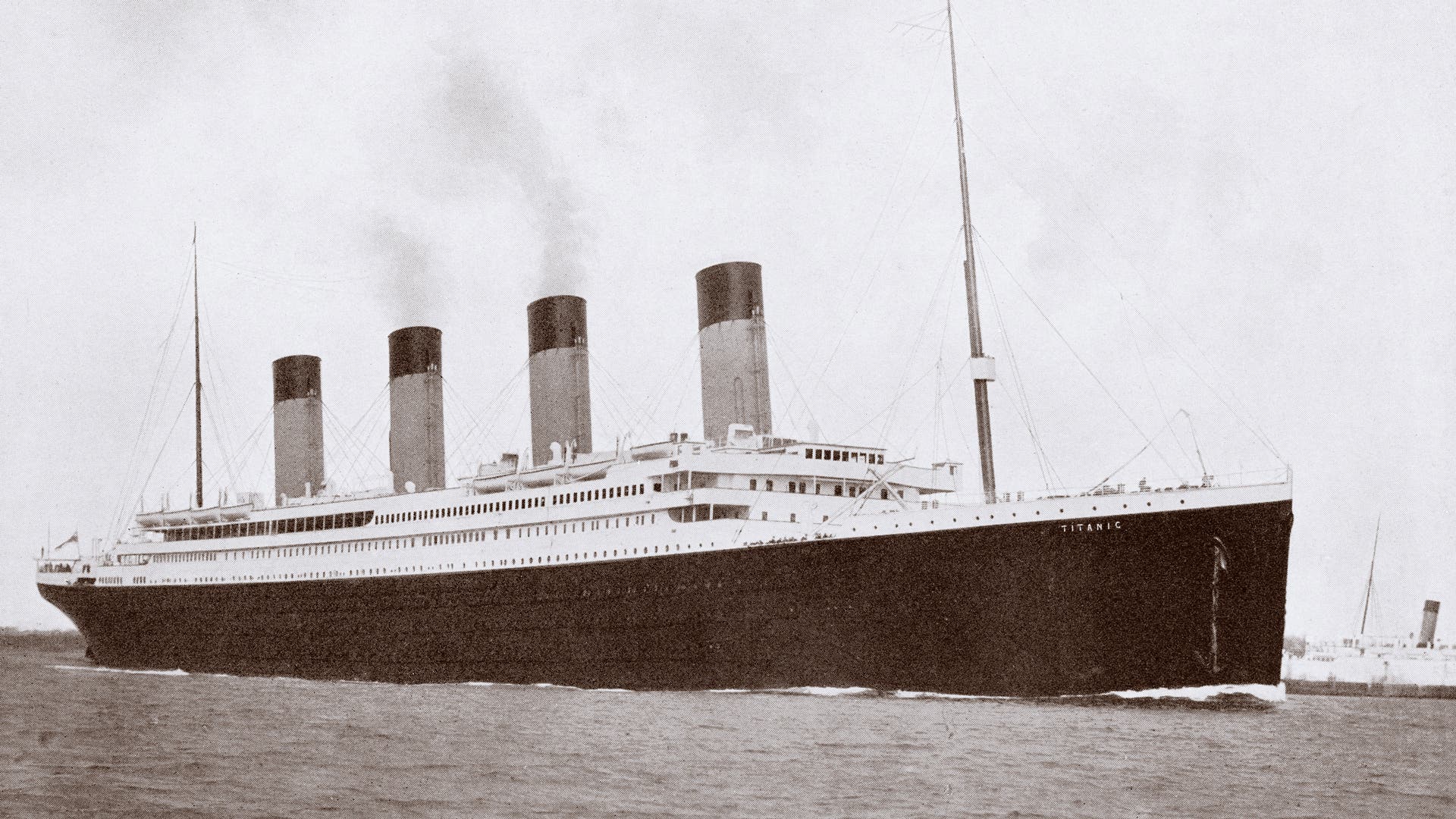 The 46,328 tons RMS Titanic of the White Star Line which sank at 2:20 AM Monday morning April 15 1912 after hitting iceberg in North Atlantic...UNSPECIFIED - CIRCA 1800: The 46,328 tons RMS Titanic of the White Star Line which sank at 2:20 AM Monday morning April 15 1912 after hitting iceberg in North Atlantic (Photo by Universal History Archive/Getty Images)