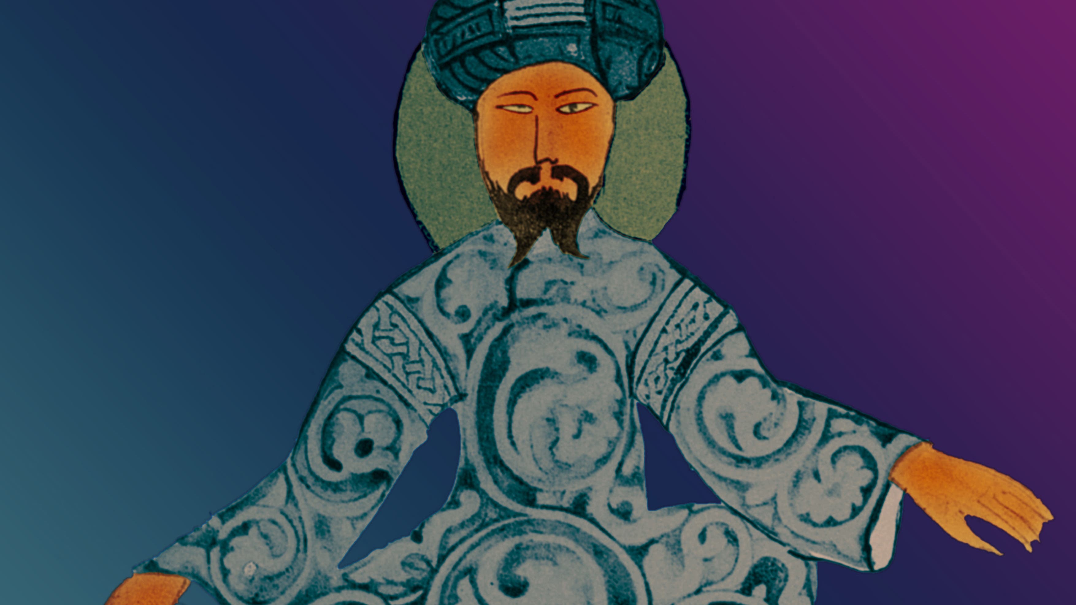 Colorized illustration of Saladin (1138 - 1193), the first Sultan of Egypt and Syria.