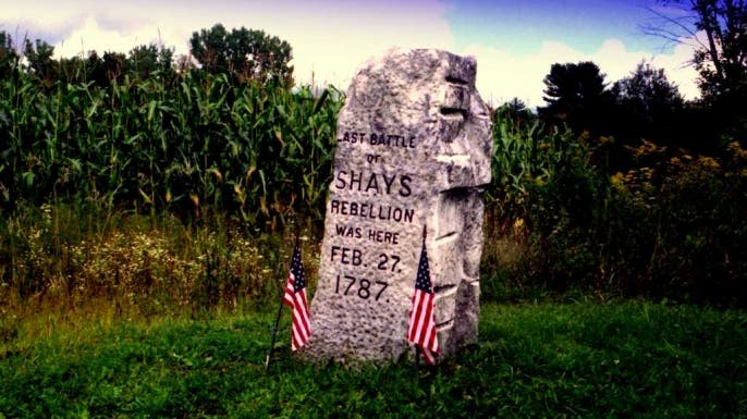 Shays Rebellion monument.