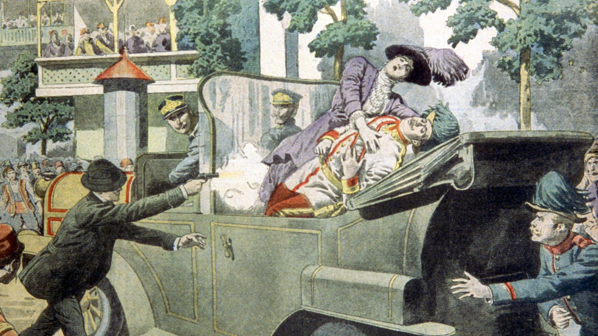 World War IArchduke Franz Ferdinand and his wife assassinated in Sarajevo, Yugoslavia on June 28, 1914. (Photo by Keystone-France/Gamma-Rapho via Getty Images)