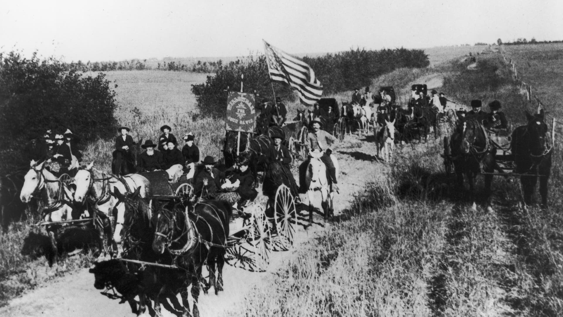 How Gilded Age Excesses Led to the Progressive Era; A rally of the Populist movement in Willowdale Township, Dickinson County, Kansas