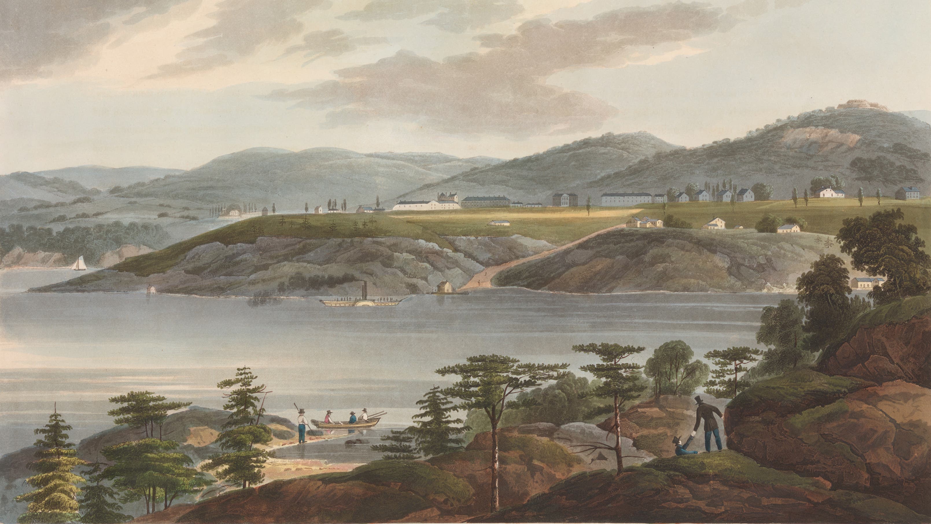 West Point (No. 16 of The Hudson River Portfolio), 1825. Artist John Hill. (Photo by Heritage Art/Heritage Images via Getty Images)