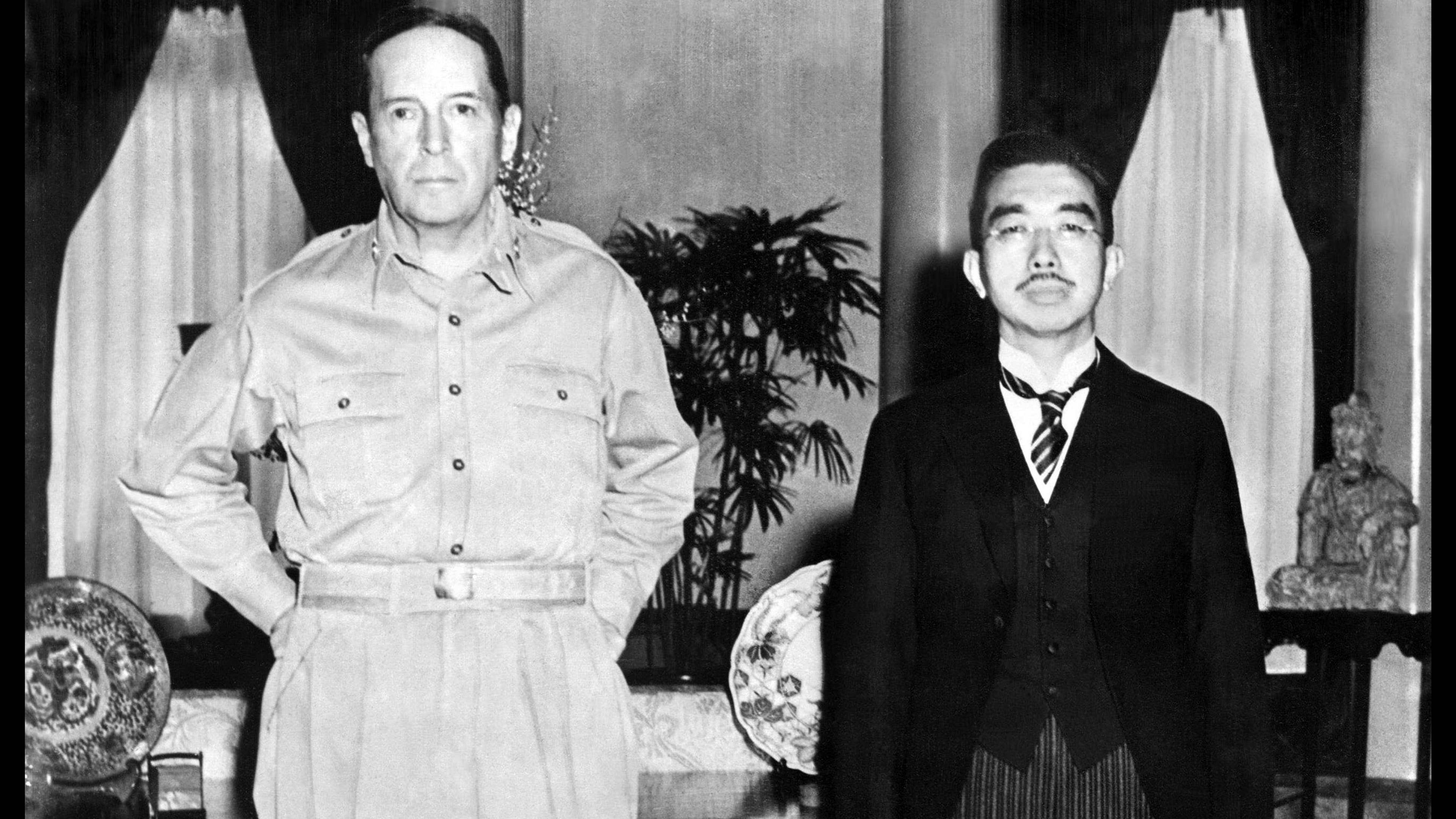 General Douglas MacArthur and Emperor Hirohito of Japan, dated 1945.