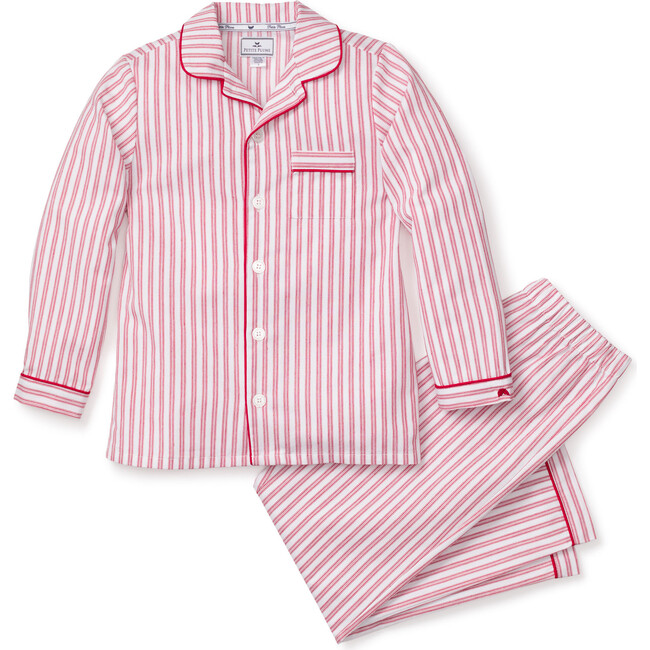 Pajama Set, Antique Red Ticking