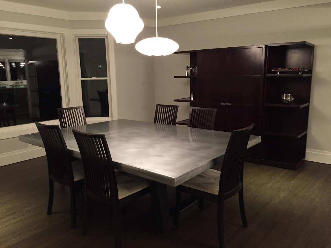 Modern Zinc Dining Table