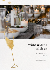 Champagne Flute (Photo) - Dinner Party Invitation by Paperless Post