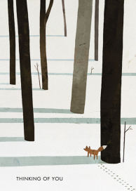 Fox in the Snow (Jon Klassen) - Sympathy Card by Red Cap Cards