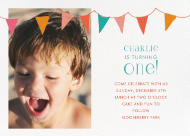 Ticker Tape Baby - Birthday Invitation by Mr. Boddington's Studio