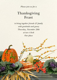 Painted Gourds - Thanksgiving Invitation by Felix Doolittle