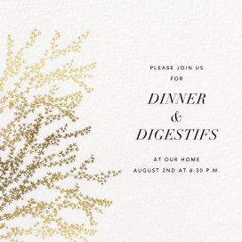 Forsythia Branch - Dinner Party Invitation by Paperless Post