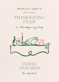 Set the Table - Thanksgiving Invitation by Pulp Templates Co.