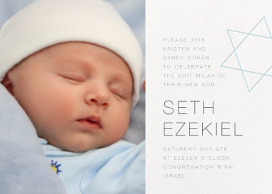 Nissuin (Photo Save the Date) - Bris/Baby Naming Invitation by Paperless Post