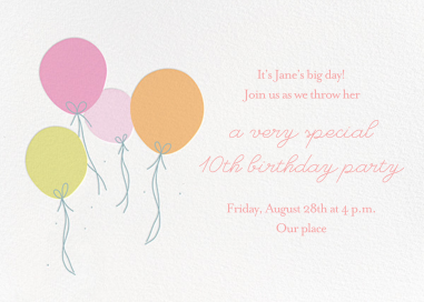 Floating Festivities - Birthday Invitation by Little Cube