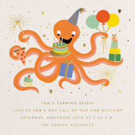 Octopus Birthday - Birthday Invitation by Rifle Paper Co.