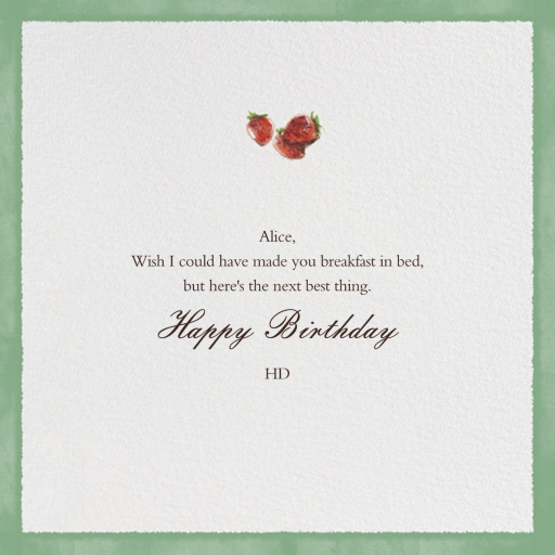 Breakfast in Bed - Birthday Card by paperless_post - Back