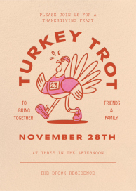 Turkey Trot - Thanksgiving Invitation by Paperless Post