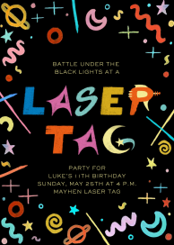 Laser Land - Birthday Invitation by Paperless Post