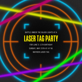 Laser Tag Beams - Birthday Invitation by Paperless Post