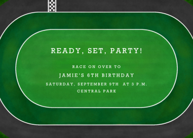 Racetrack - Birthday Invitation by Paperless Post