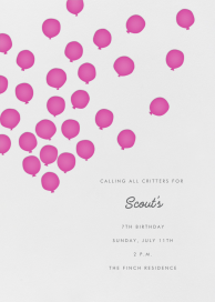 Balloons - Birthday Invitation by Linda and Harriett