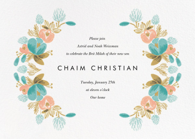 Classic Garland - Bris/Baby Naming Invitation by Rifle Paper Co.