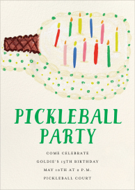 Pickleball Cake - Invitation by Mr. Boddington's Studio