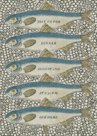 Five Fishes - Summer Party Invitation by John Derian