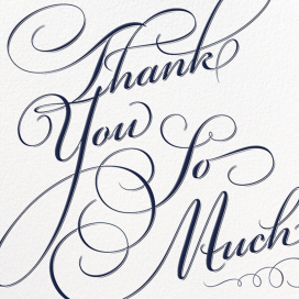 Script - Thank You So Much - Thank You Card by Paperless Post