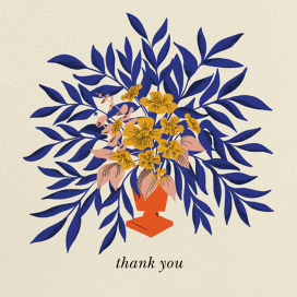 Bold Bouquet (Dylan Mierzwinski) - Thank You Card by Red Cap Cards