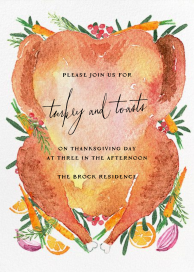 Golden Brown - Thanksgiving Invitation by Paperless Post