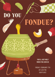 Let’s Fondue - Dinner Party Invitation by Paperless Post