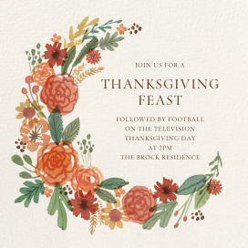 Autumn Garland - Thanksgiving Invitation by Paperless Post