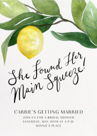 Main Squeeze - Bridal Shower Invitation by Paperless Post